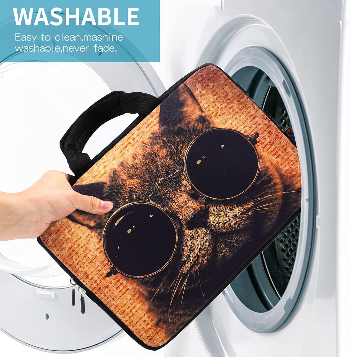 14 15 15.4 15.6 Inch Laptop Handle Bag Computer Protect Case Pouch Holder Notebook Sleeve Neoprene Cover Soft Carring Travel Case Laptop Sleeve Cat ICB-07